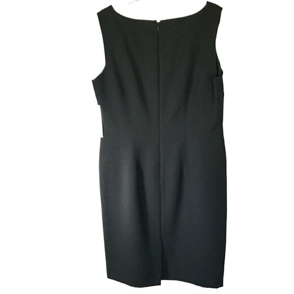 Kasper NWT Sheath Dress Sleeveless Navy Blue Size 12 Lined Classic Event V Neck - Picture 2 of 15